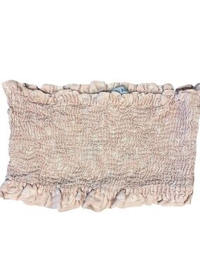 BLUE LIFE Smocked Tube Top in Blush Pink